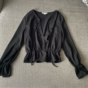 Favlux Black Crop Blouse
